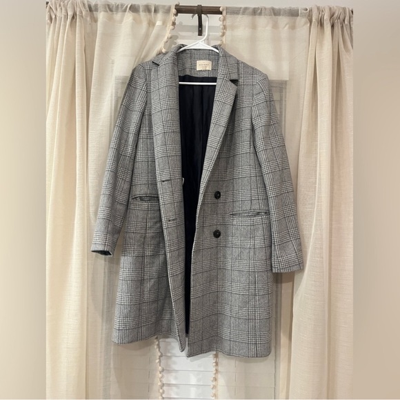 Sézane Johnson plaid wool coat - Picture 2 of 7